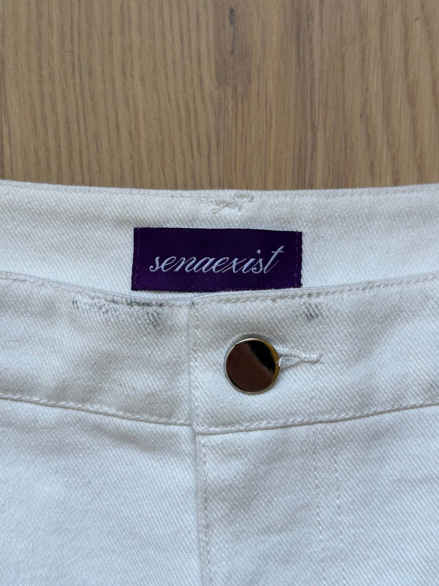 senaexist white jeans