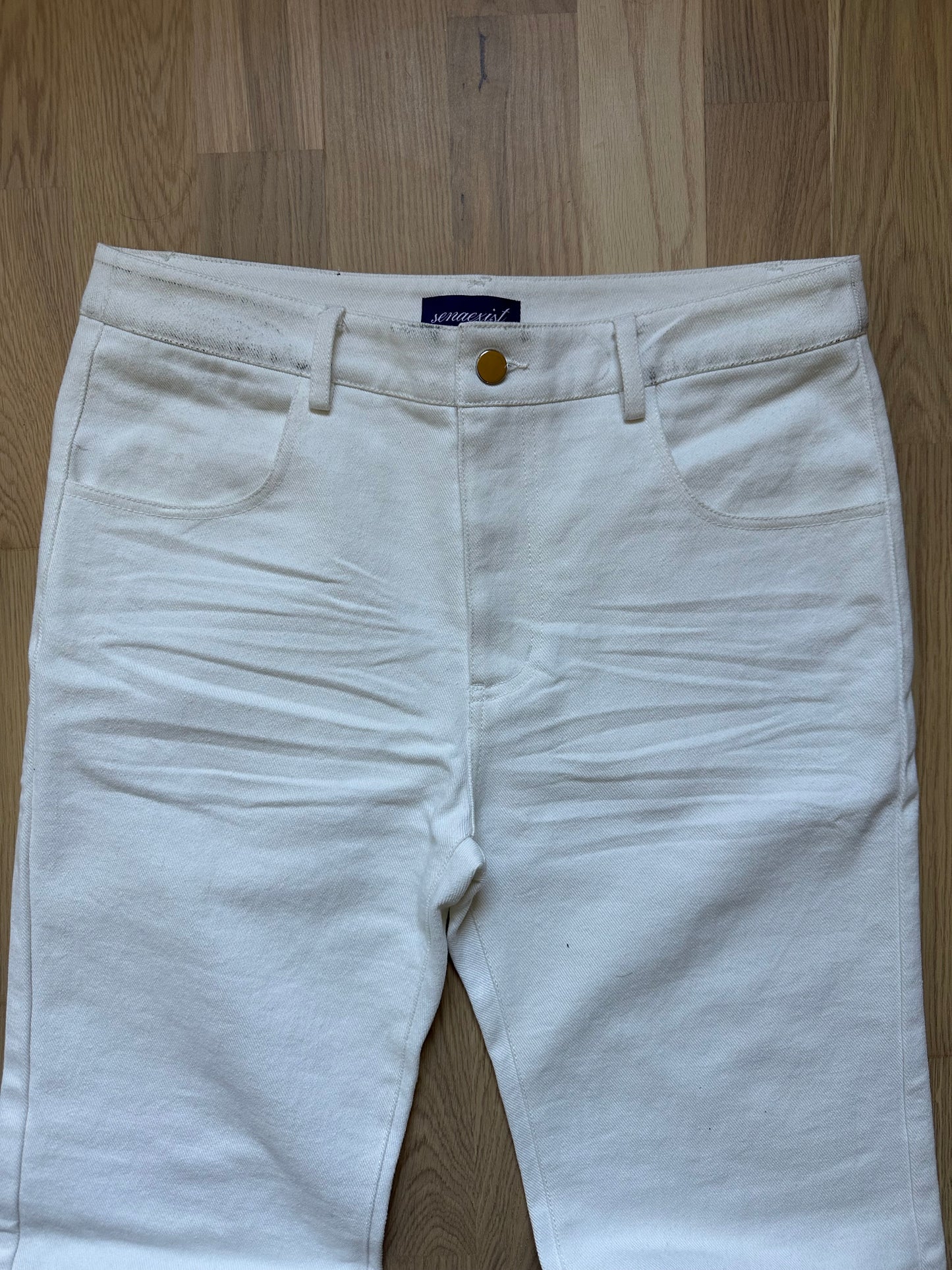 senaexist white jeans