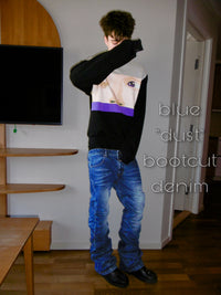 blue "dust" bootcut denim