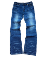 blue "dust" bootcut denim