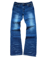 blue "dust" bootcut denim